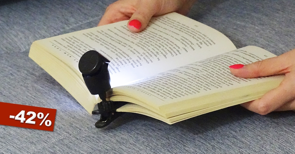 Könyvre csíptethető LED lámpa